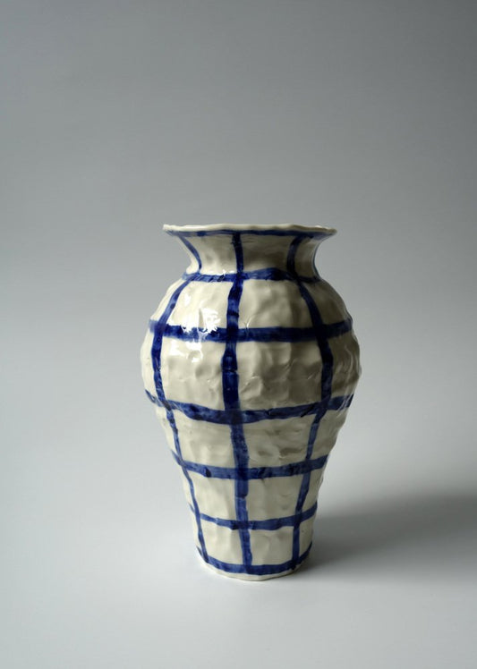 Vase with Checkers by Caroline Harrius