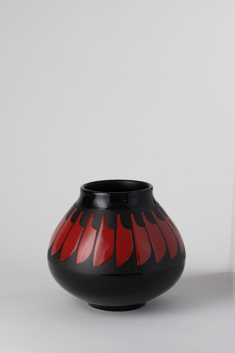 Vase with Feather Decoration by Alvino Bagni for Nuove Forme SRL