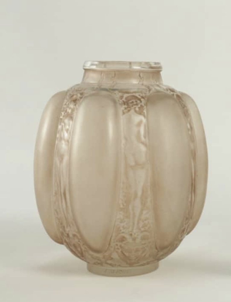 Vase with Figurines and Masks by R. Lalique, 1912