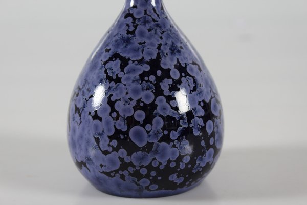 Vase with Purple Crystal Glaze by Holger Busch Jensen for Bing & Grøndahl, 1900s-QQ-1725525