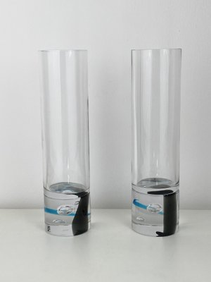 Vase with Solid Glass Base from Seguso, Set of 2-KKG-1320072