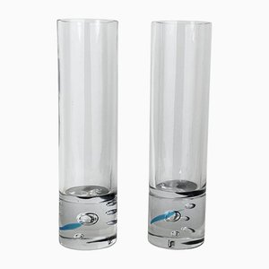 Vase with Solid Glass Base from Seguso, Set of 2-KKG-1320072