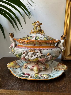 Vase with Tray from Capodimonte-DUA-2021697