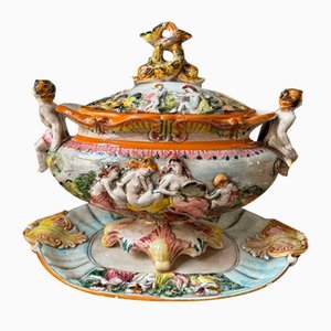 Vase with Tray from Capodimonte-DUA-2021697