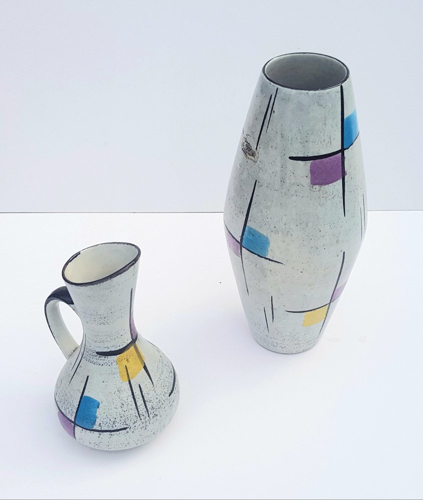 Vases by Bodo Mans for Bay Keramik, 1950s, Set of 2