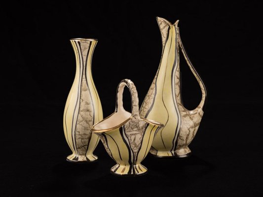 Vases by Josef Koch for Eduard Bay Figur, 1950s, Set of 3-GPP-857907