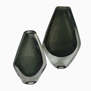 Vases by Nils Landberg for Orrefors, 1950s, Set of 2-QDP-796697