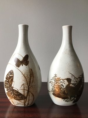 Vases by Nils Thorsson for Royal Copenhagen, 1960s, Set of 2-CC-801973