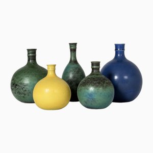 Vases by Stig Lindberg from Gustavsberg, 1960s, Set of 5-NL-1718960