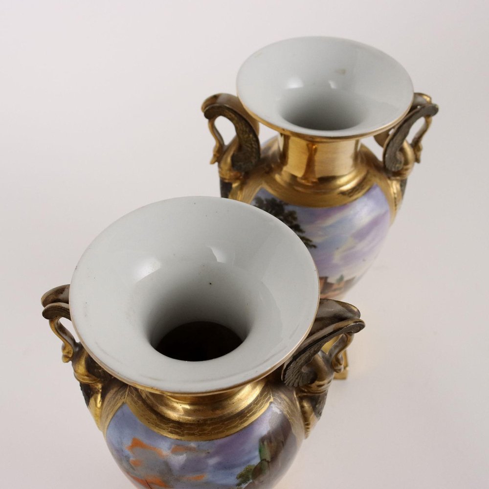 Vases in Porcelain, Set of 2