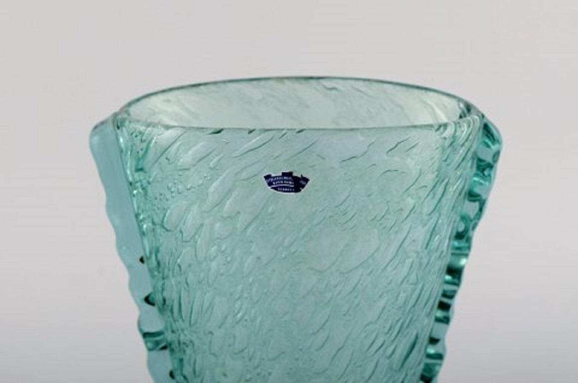 Vases in Turquoise Art Glass by Karin Hammar for Stockholm Glasbruk, Set of 2