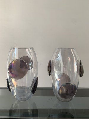 Vases With Murano Glass Patterns from Costantini Murano, 1990s, Set of 2-RJQ-981717