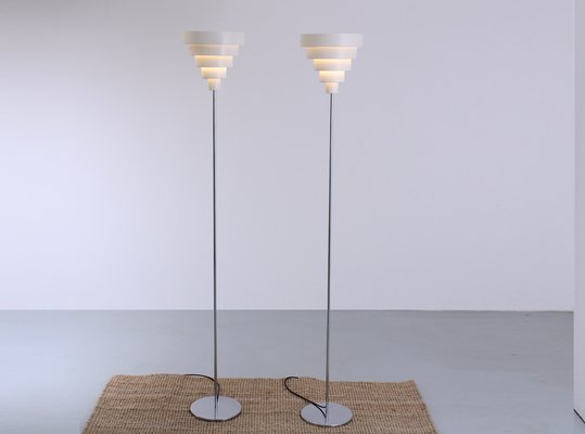 VD01 Floor Lights in Metal by Werner Blaser for ´t Spectrum, 1960s, Set of 2-XT-1818000