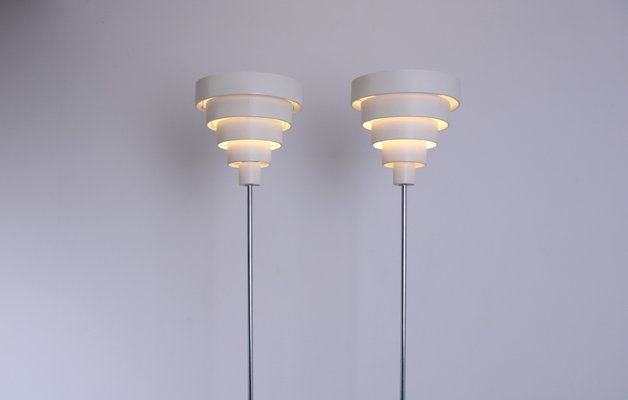 VD01 Floor Lights in Metal by Werner Blaser for ´t Spectrum, 1960s, Set of 2-XT-1818000