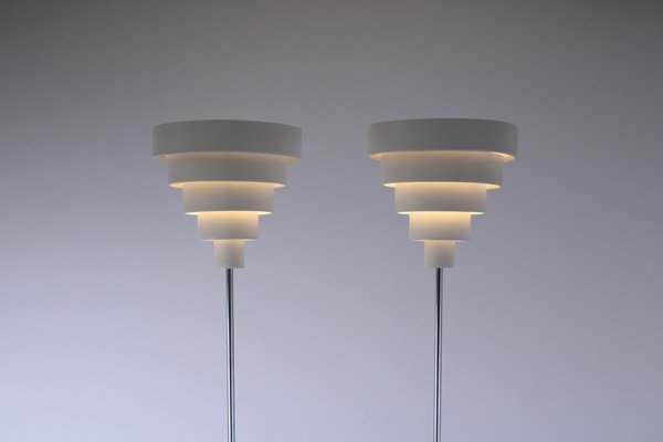 VD01 Floor Lights in Metal by Werner Blaser for ´t Spectrum, 1960s, Set of 2-XT-1818000