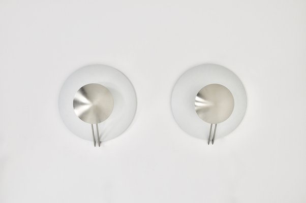 Vega Wall Lamps by L. Cesaro for Tre Ci Luce, 1980s, Set of 2-HFM-1783420