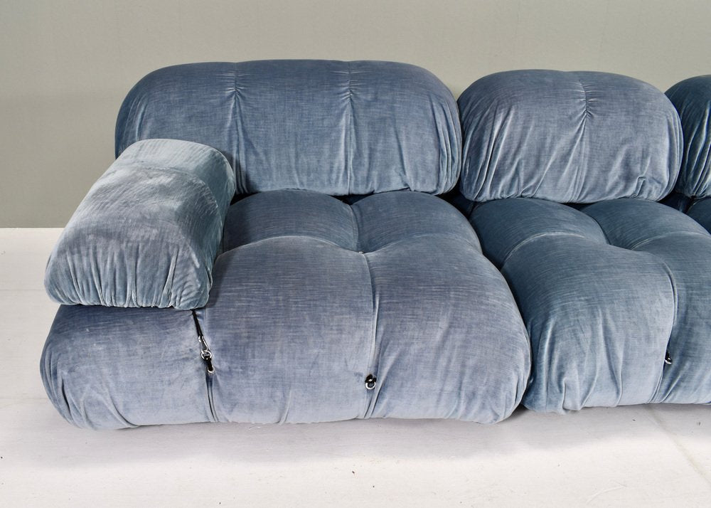 Velvet 1st Edition Camaleonda Sofa by Mario Bellini for B&b Italia / C&b Italia, Set of 4