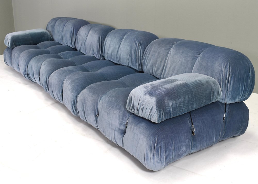 Velvet 1st Edition Camaleonda Sofa by Mario Bellini for B&b Italia / C&b Italia, Set of 4