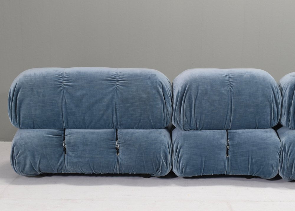 Velvet 1st Edition Camaleonda Sofa by Mario Bellini for B&b Italia / C&b Italia, Set of 4