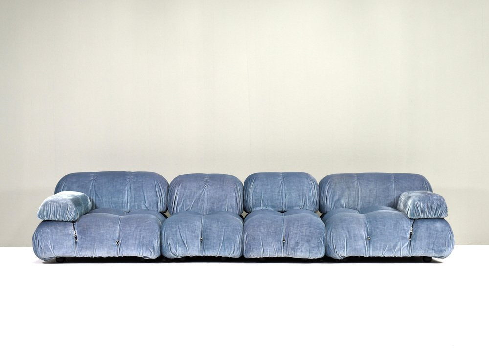 Velvet 1st Edition Camaleonda Sofa by Mario Bellini for B&b Italia / C&b Italia, Set of 4