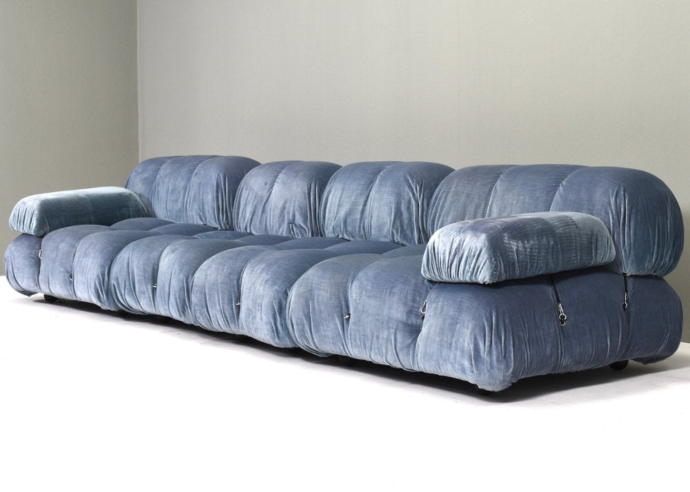 Velvet 1st Edition Camaleonda Sofa by Mario Bellini for B&b Italia / C&b Italia, Set of 4