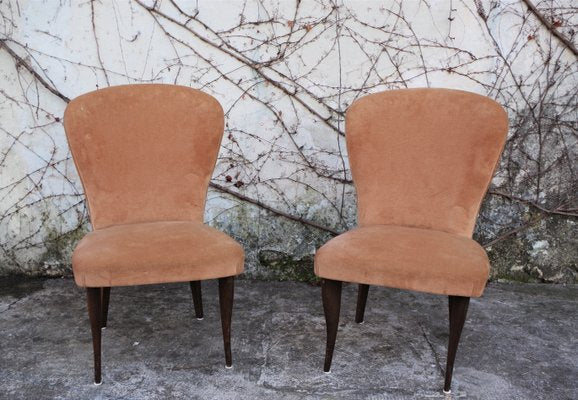 Velvet Armchairs, 1950s, Set of 2-KNM-859384