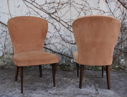 Velvet Armchairs, 1950s, Set of 2-KNM-859384