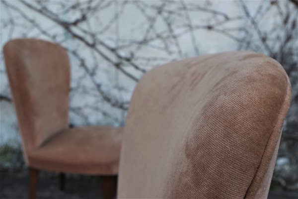 Velvet Armchairs, 1950s, Set of 2-KNM-859384