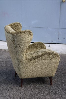 Velvet Lounge Chair attributed to Gio Ponti, 1950s-EH-1811364