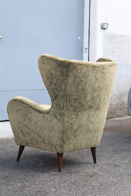 Velvet Lounge Chair attributed to Gio Ponti, 1950s-EH-1811364