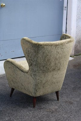 Velvet Lounge Chair attributed to Gio Ponti, 1950s-EH-1811364