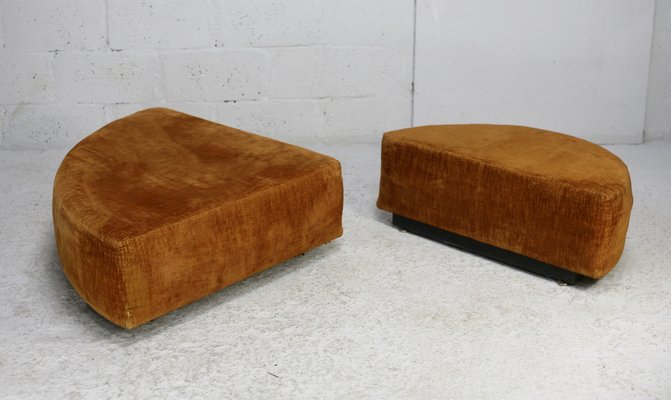 Velvet Poufs, 1970s, Set of 2-MAO-1722611