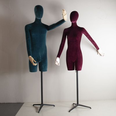 Velvet Show Room Mannequins, 1990s, Set of 2-JQO-1431756