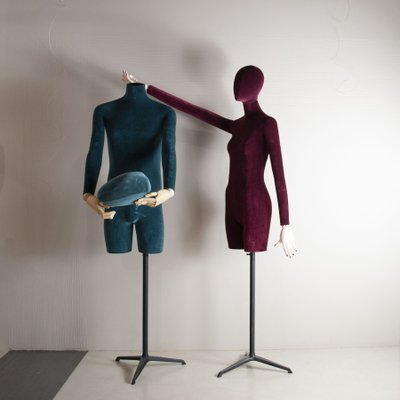 Velvet Show Room Mannequins, 1990s, Set of 2-JQO-1431756