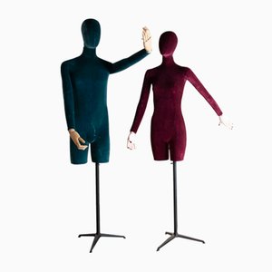 Velvet Show Room Mannequins, 1990s, Set of 2-JQO-1431756