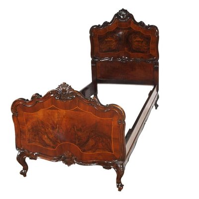 Venetian Baroque Bed in Walnut from Testallini & Salviati-NJV-1326202