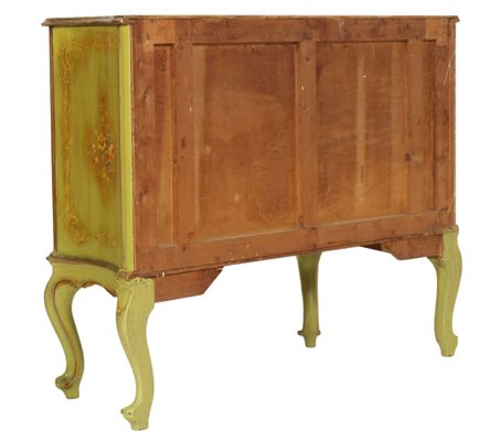 Venetian Baroque Hand-Painted Chest of Drawers with Edges in Gold Leaf from La Permanente Mobili Cantù, 1910-NJV-698621