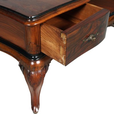 Venetian Carved Walnut & Burl Dressing Table, 1930s-NJV-585656