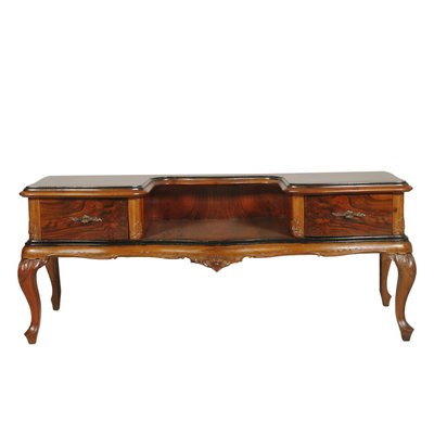 Venetian Carved Walnut & Burl Dressing Table, 1930s-NJV-585656