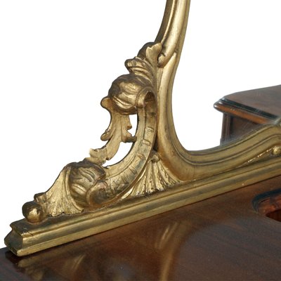 Venetian Carved Walnut & Burl Dressing Table, 1930s-NJV-585656