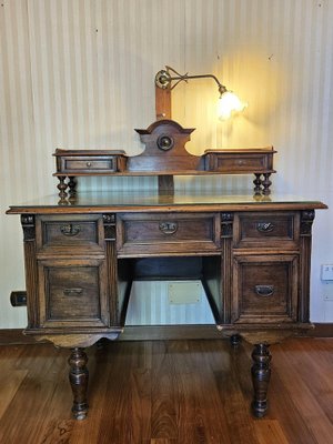 Venetian Desk with Glass Top, 20th Century-ZUW-1799538