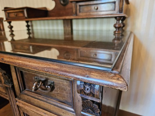 Venetian Desk with Glass Top, 20th Century-ZUW-1799538