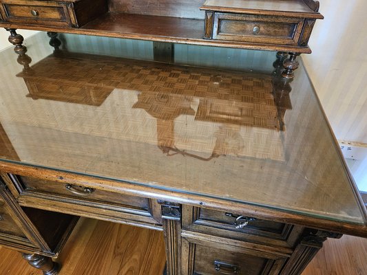 Venetian Desk with Glass Top, 20th Century-ZUW-1799538