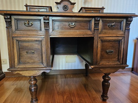 Venetian Desk with Glass Top, 20th Century-ZUW-1799538