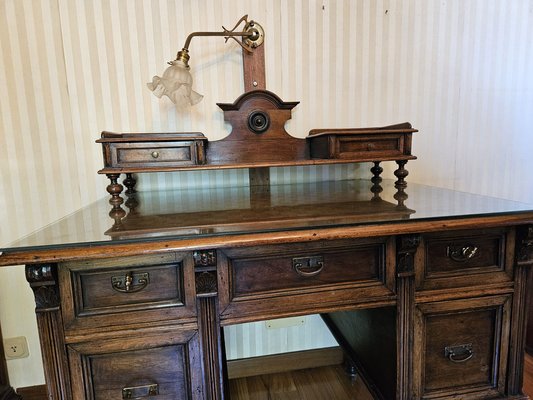 Venetian Desk with Glass Top, 20th Century-ZUW-1799538