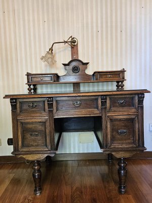 Venetian Desk with Glass Top, 20th Century-ZUW-1799538