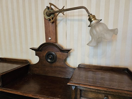 Venetian Desk with Glass Top, 20th Century-ZUW-1799538