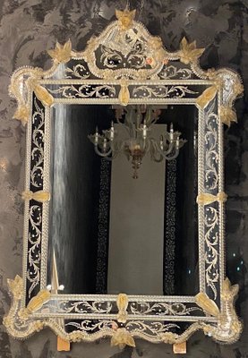 Venetian Etched Murano Glass Mirror-MBH-1032413