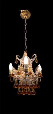 Venetian Gilded Murano Glass Drop Chandelier-JJC-1029632