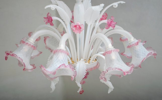 Venetian Glass Ceiling Lamp from Maestri Muranesi, 1960s-FER-563902